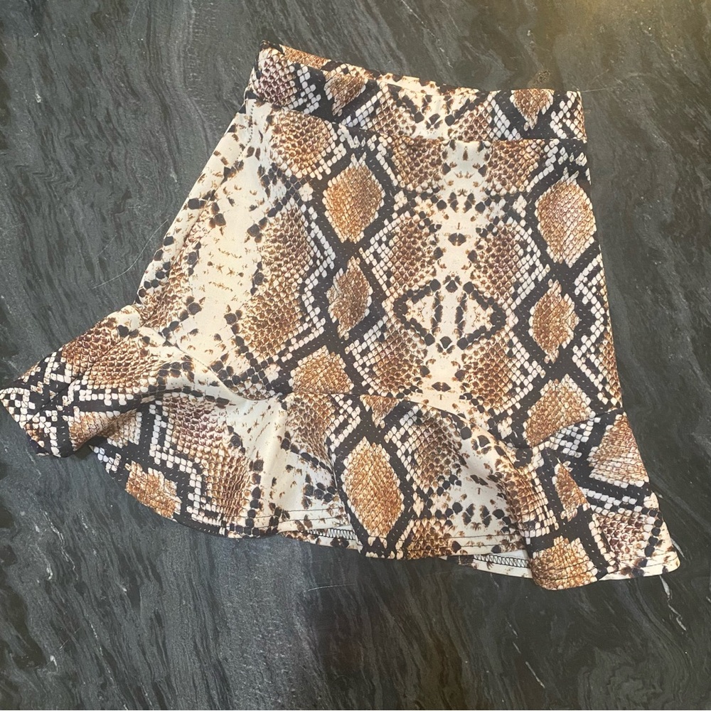 Nasty gal High waisted snakeskin skirt